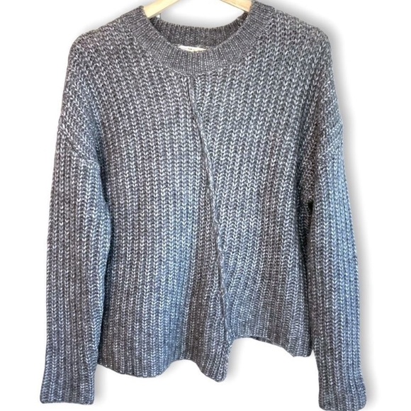 For The Republic Wool Blend Asymmetrical Ribbed Sweater - Picture 2 of 8